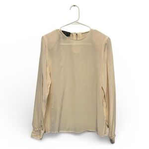 NWT Vintage Y2K Era Charter Club 100% Silk Cream Blouse Size 6 (see notes)